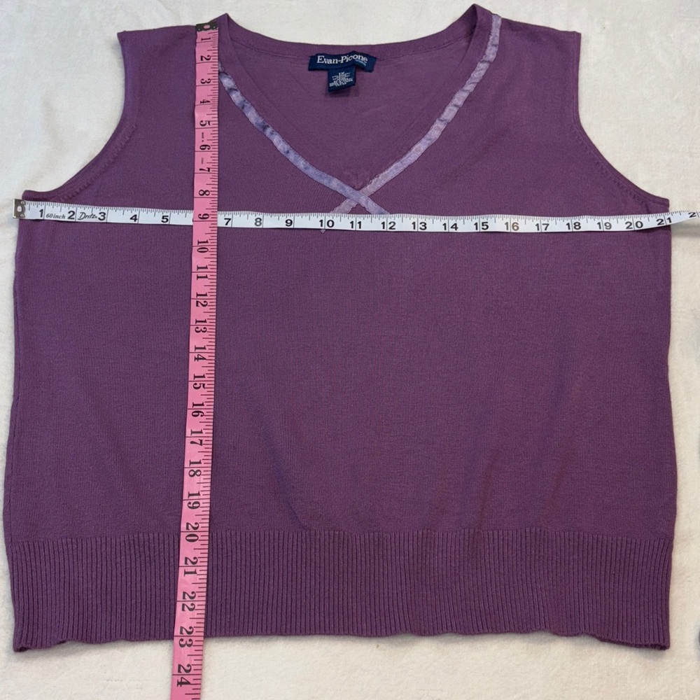 Vintage Evan Picone Purple Off-the-Shoulder Sweater - Picture 4 of 5